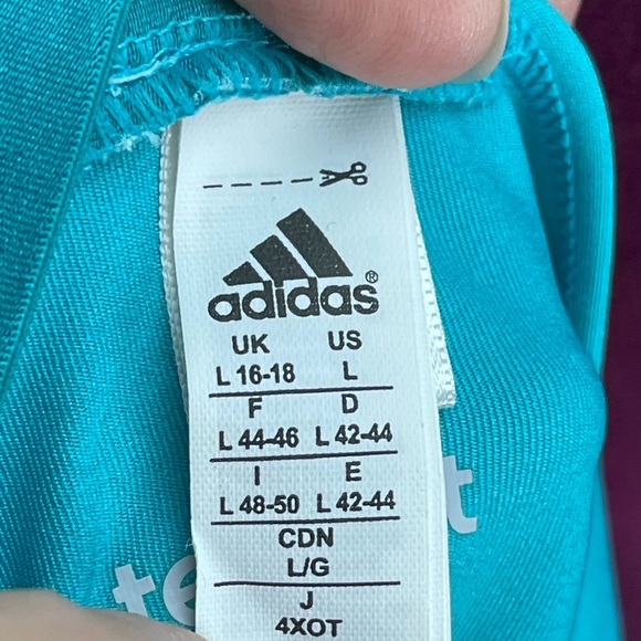 Adidas size large light teal athletic tank top - Picture 5 of 6
